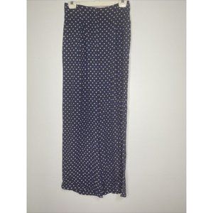 Anthropologie Feather Bone Wide Leg Palazzo Pants Womens Sz 0 Blue Yellow Print